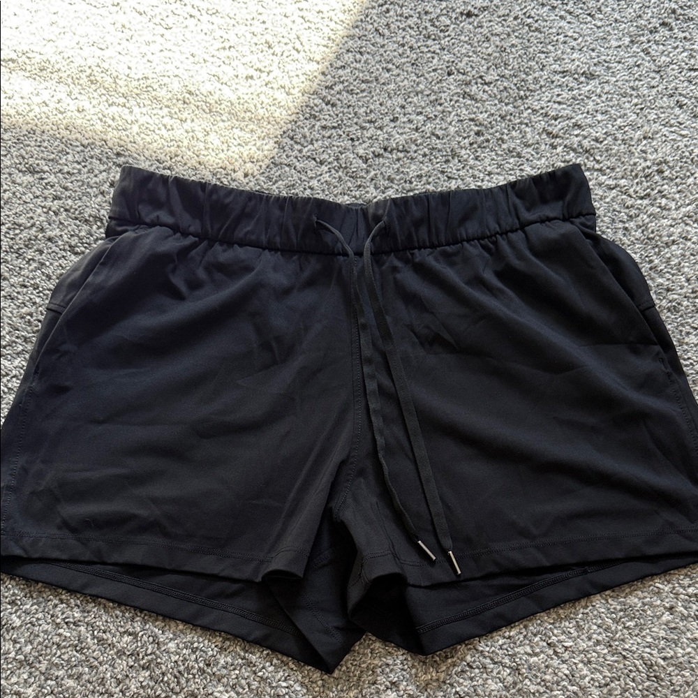 Women's Black Drawstring Athletic Shorts size large